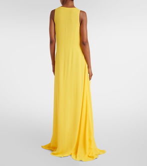 self portrait olive green dress self-portrait - Olive Rhinestone Embellished Maxi Dress