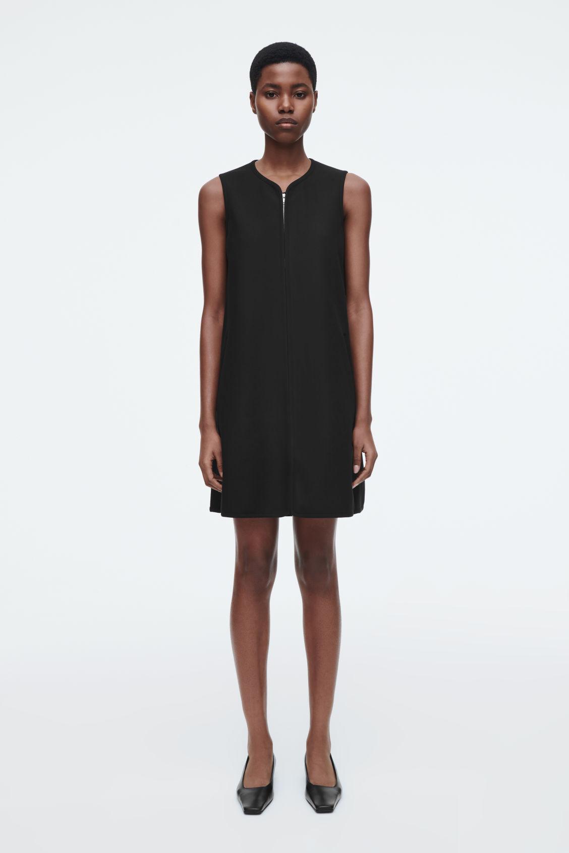 COS Scuba Zip-Up Mini Dress | endource