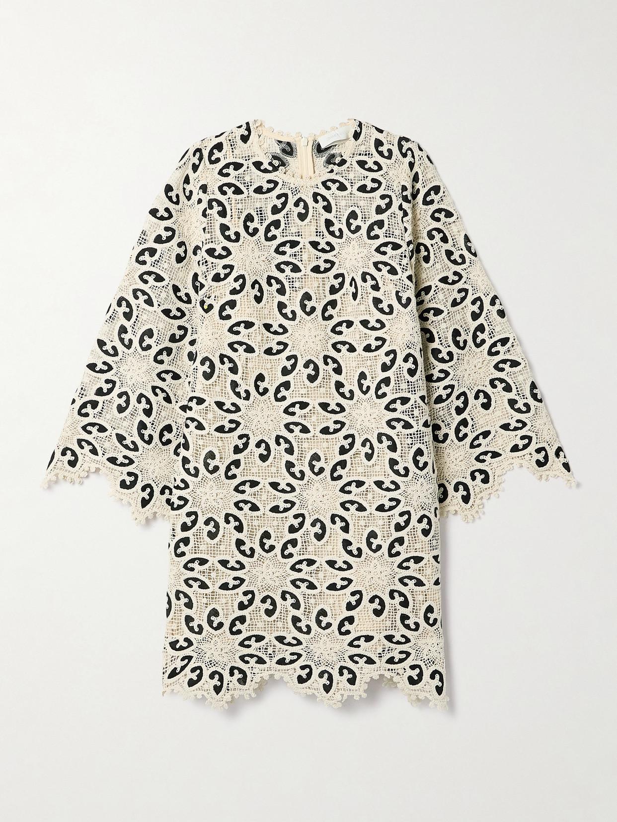 ottie lace mini dress Zimmermann Ottie Bobbin-lace Mini Dress