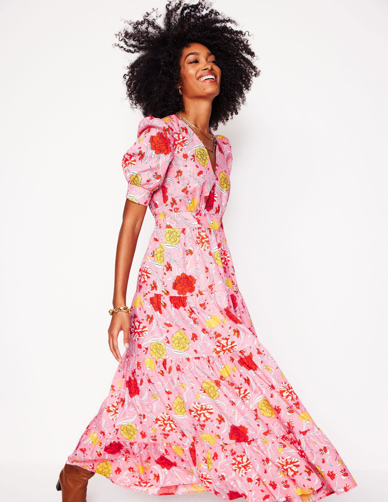 bella puff sleeve maxi dress Bella Puff Sleeve Print Maxi Dress  All About May