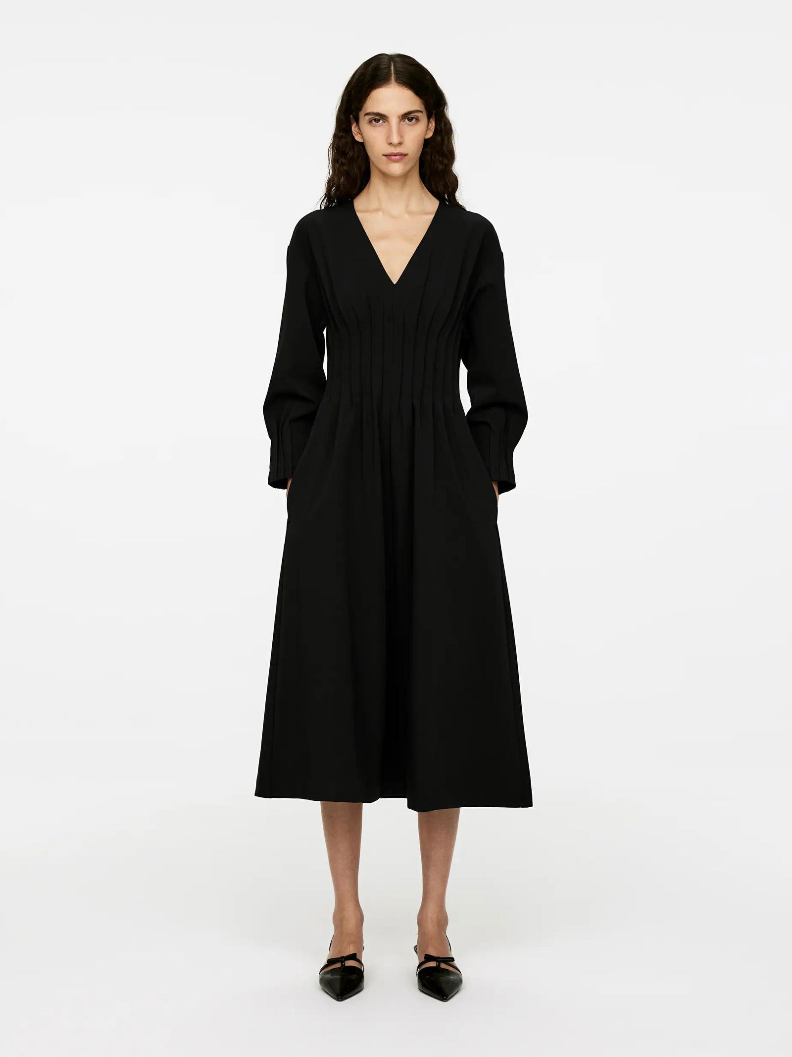 arket pleated crepe dress ARKET Pleated Crepe Dress