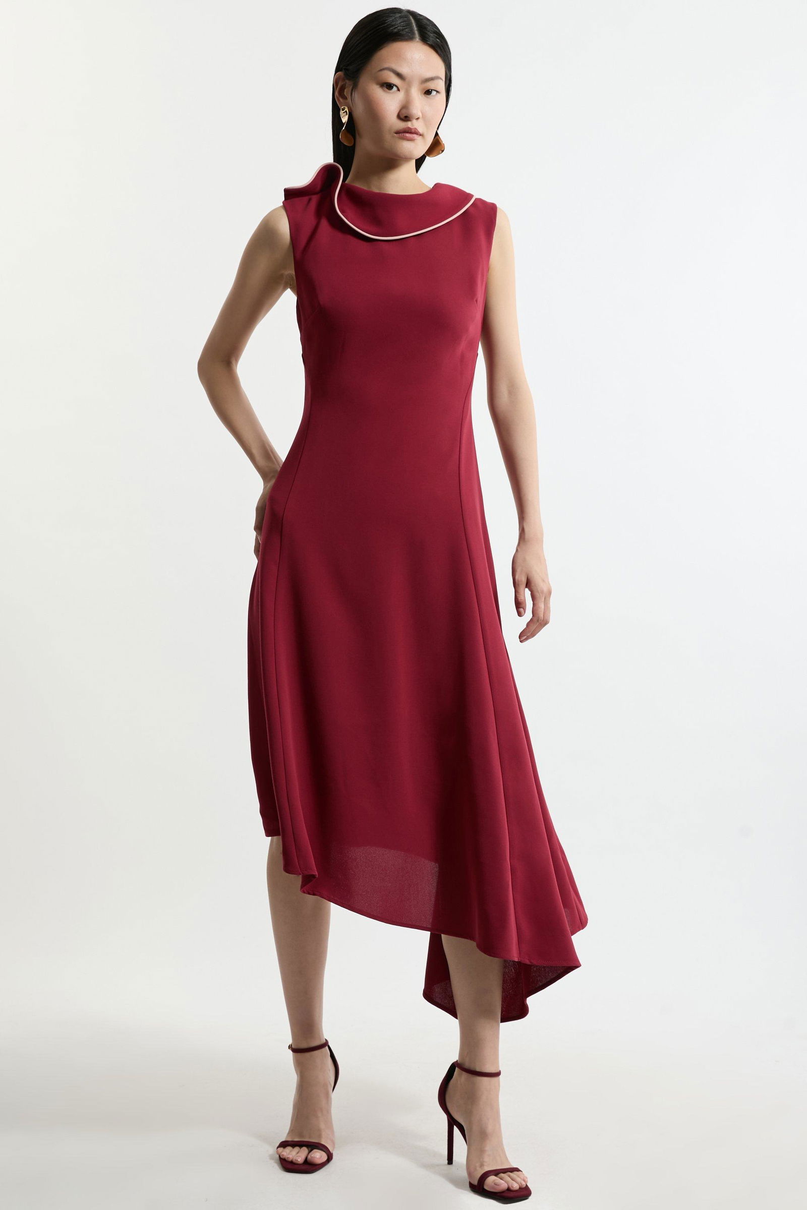 Karen Millen Asymmetric Tuxedo Dress Karen Millen Tuxedo Maxi Dress KAREN  MILLEN Maxi Tuxedo Dress Endource