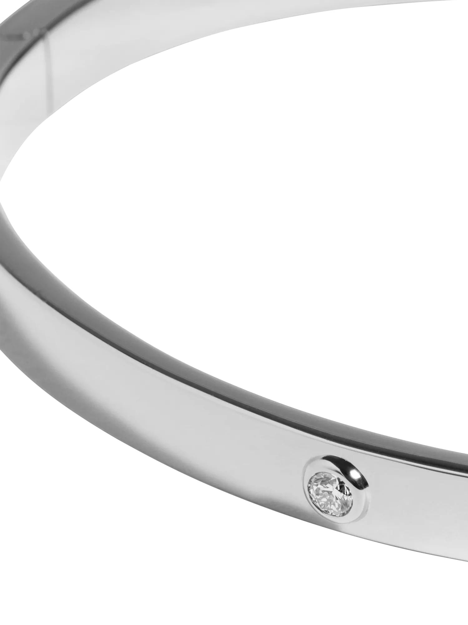 MONICA VINADER Sterling Silver Solitaire Diamond Bangle | endource