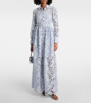 sachin and babi light blue dress self-portrait Pleated Chiffon Midi Dress