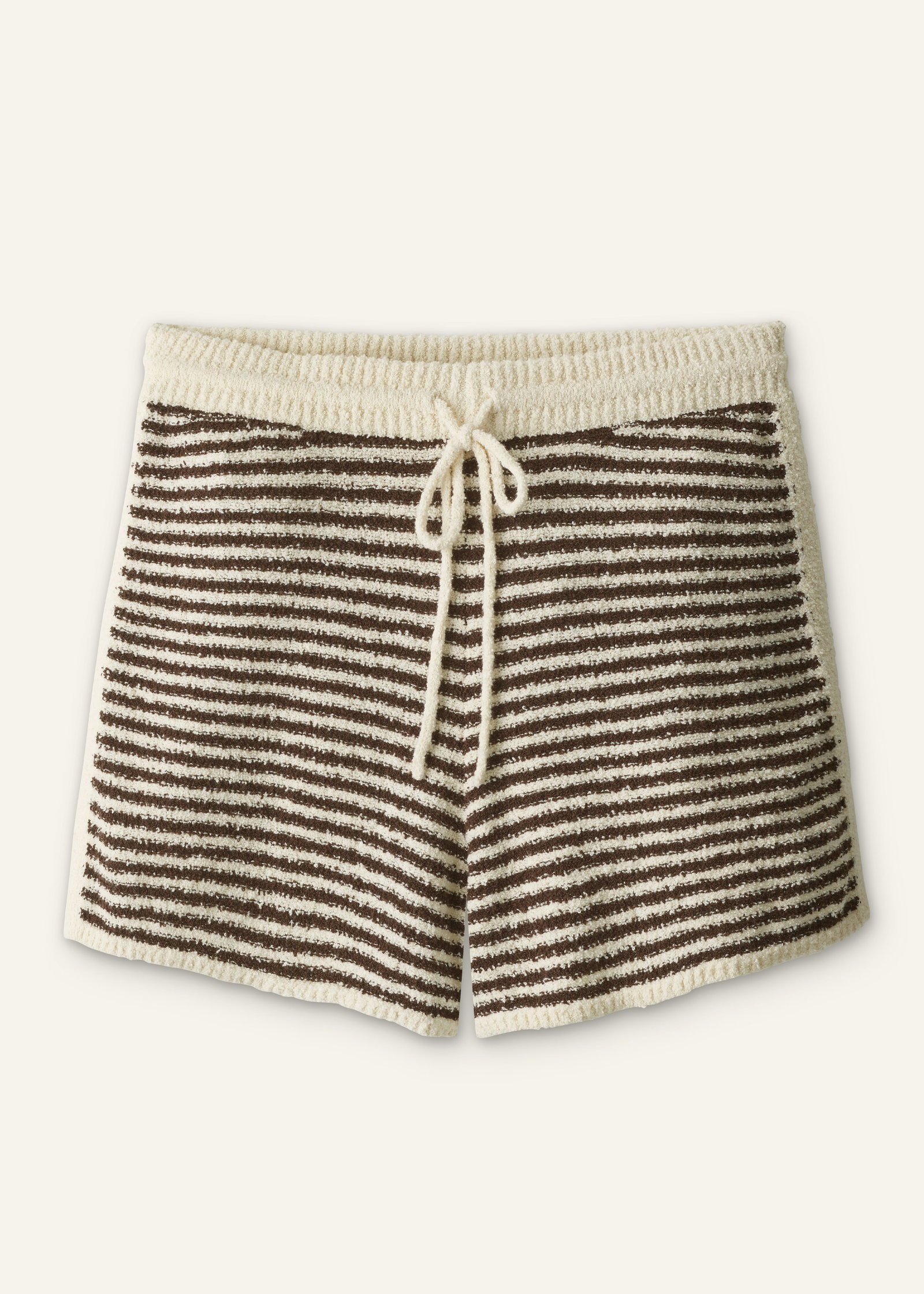 Brown and Cream Stripe Textured Pants