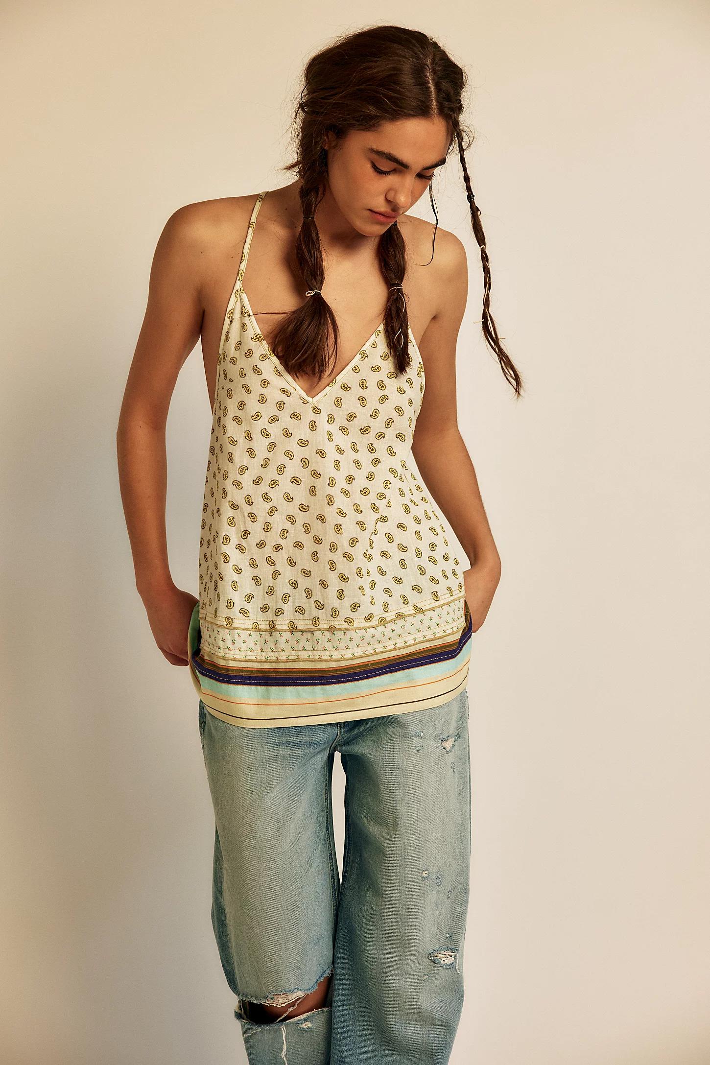 FREE PEOPLE-LAST DANCE APRON TOP IVORY