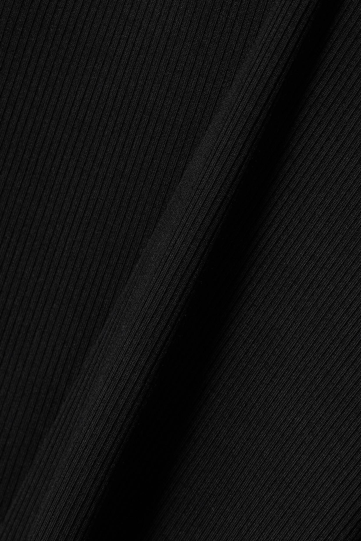 knee length dresses for ladies Lost Focus Long Sleeve Keyhole Mini Dress Black Stripe main image 0