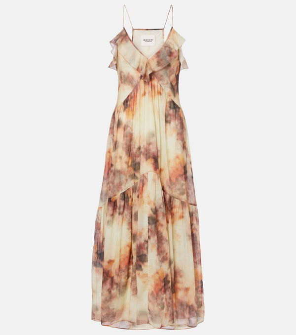 Marant Étoile Printed Cotton Midi Dress