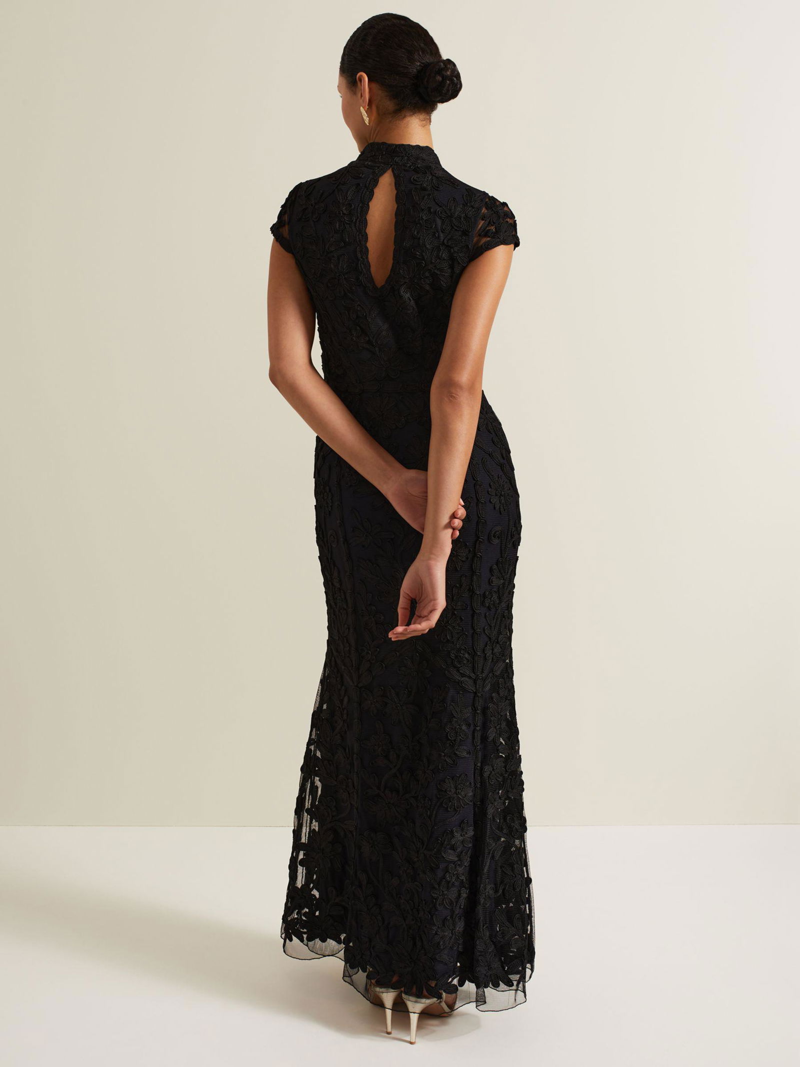 chiffon dresses with lace Ivory Lace Chiffon Off Shoulder V-neck Slip Beach Wedding Dresses,DB01 –  DaintyBridal main image 0