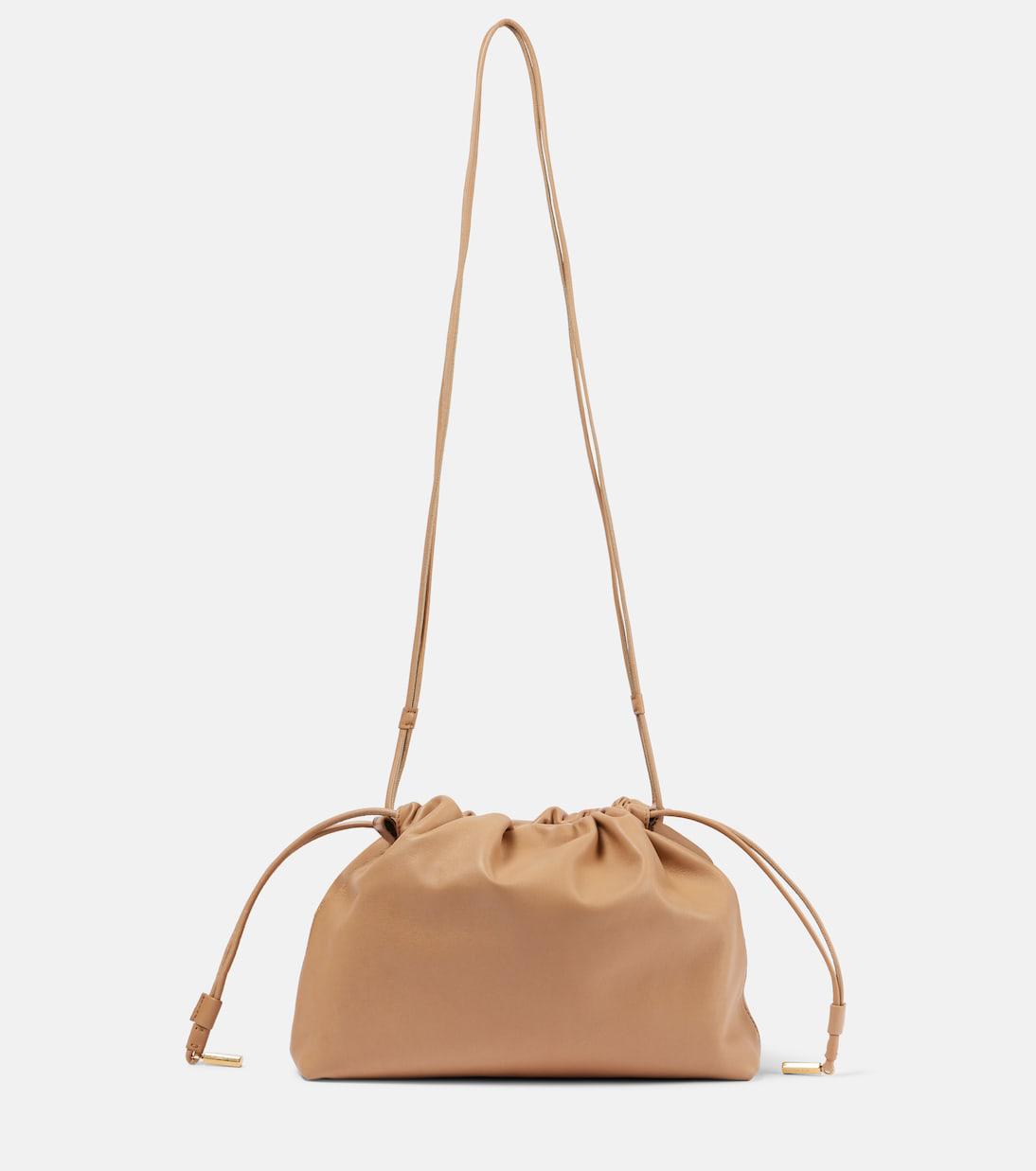 THE ROW Angy Leather Crossbody Bag in Beige Endource