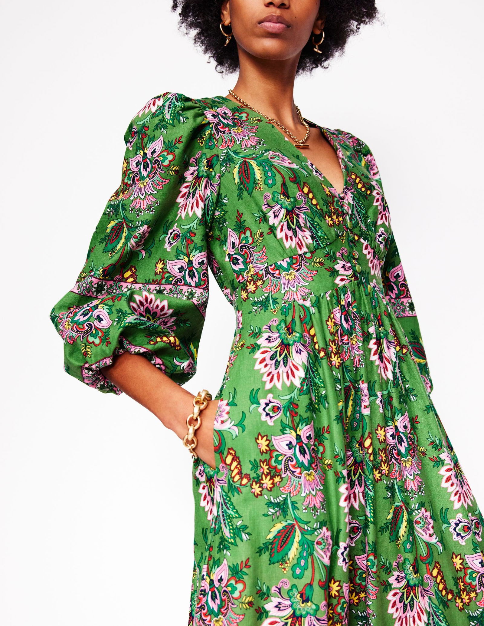 BODEN Lola Blouson Maxi Dress | endource
