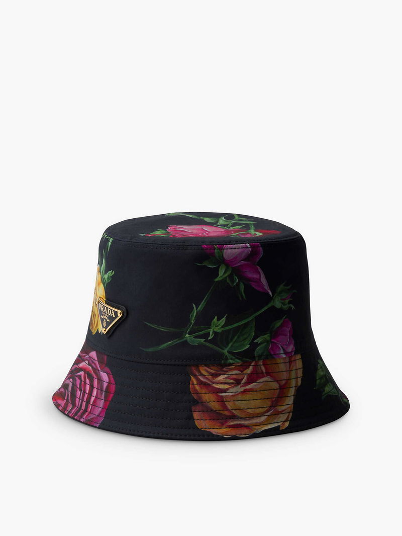 PRADA Reversible Floral Cotton Bucket Hat | endource display picture 1