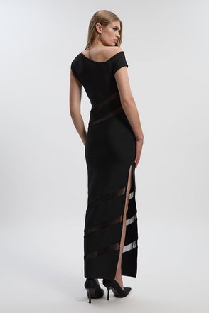 stone knit dress Stone Cut Out Sheer Knit Maxi Beach Dress main image 1
