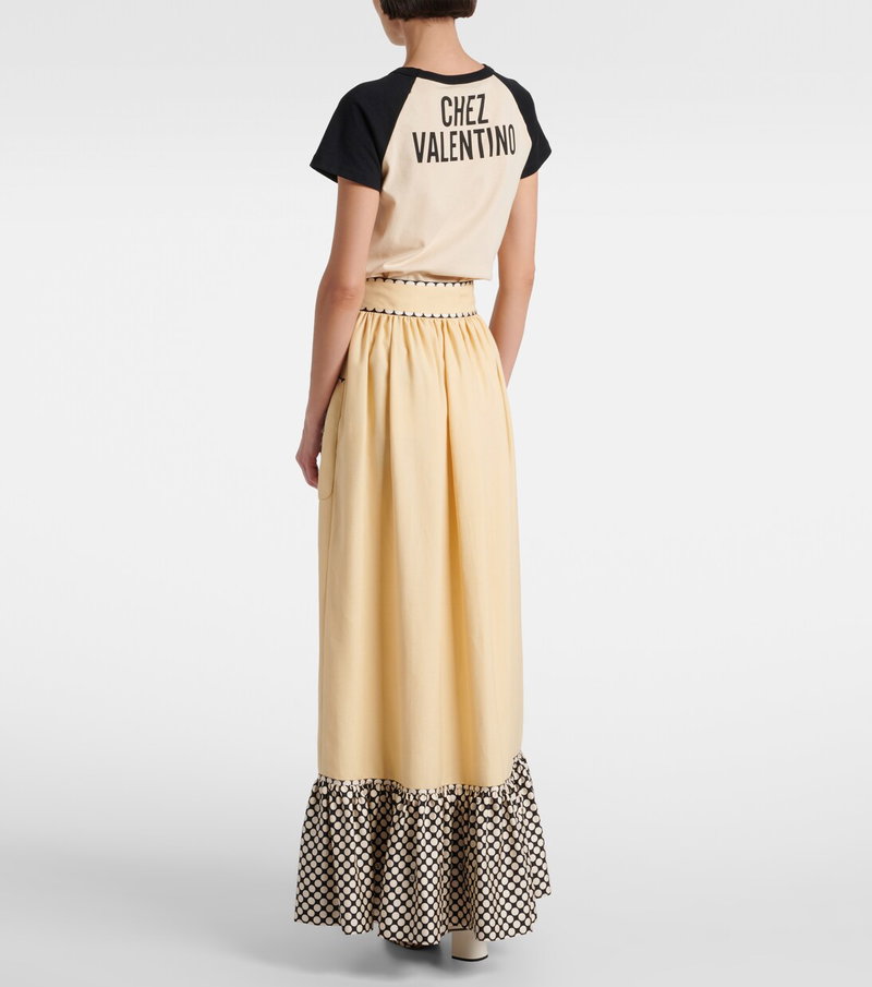 Valentino beige skirt and black graphic tee