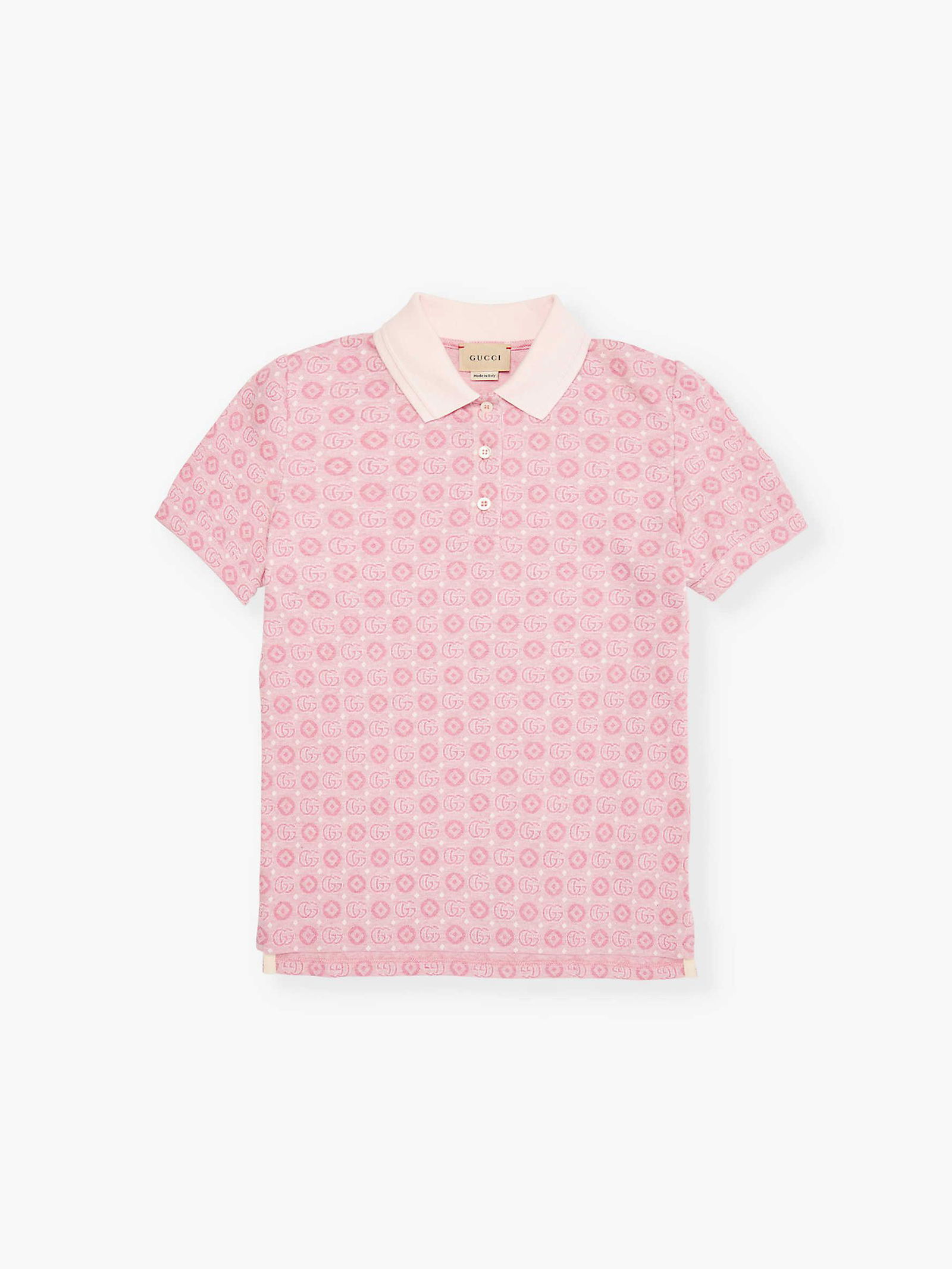 GUCCI Monogram-Pattern Cotton-Jersey Polo Shirt endource