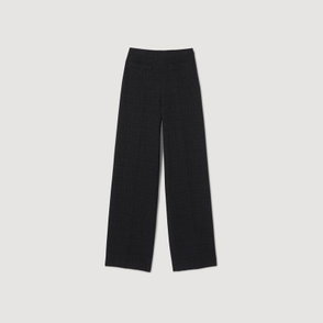 Black wide-leg trousers from SANDRO