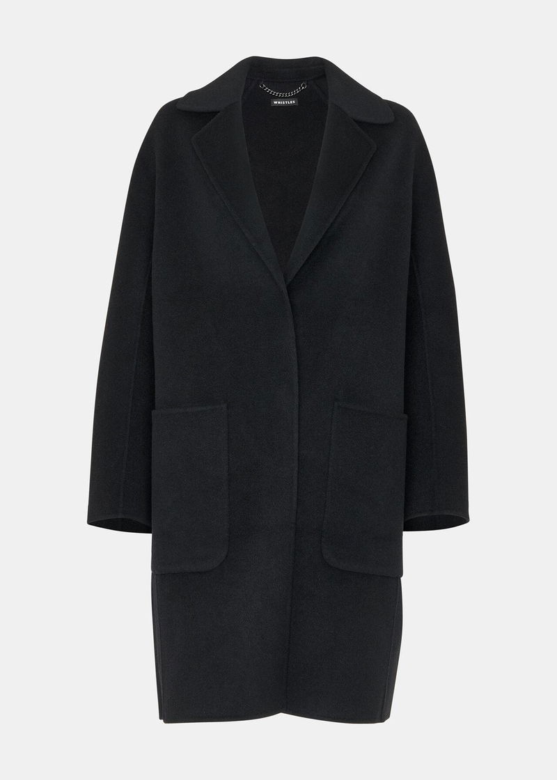 Phase Eight Nicci Black Wool Smart Coat Phase Eight Nicci Black Wool Smart Coat