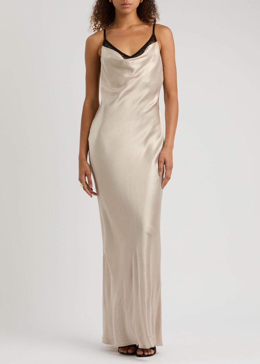 bec and bridge backless maxi dress Sol Tie Maxi Dress in Black/Sand main image 0