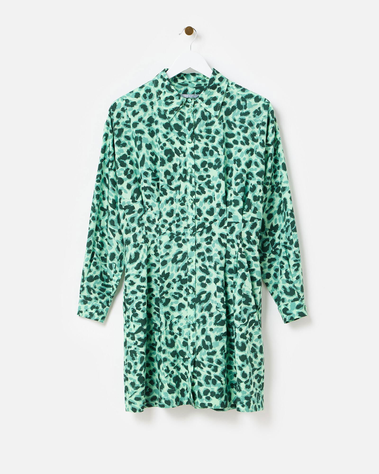 OLIVER BONAS Animal Print Mini Shirt Dress | endource