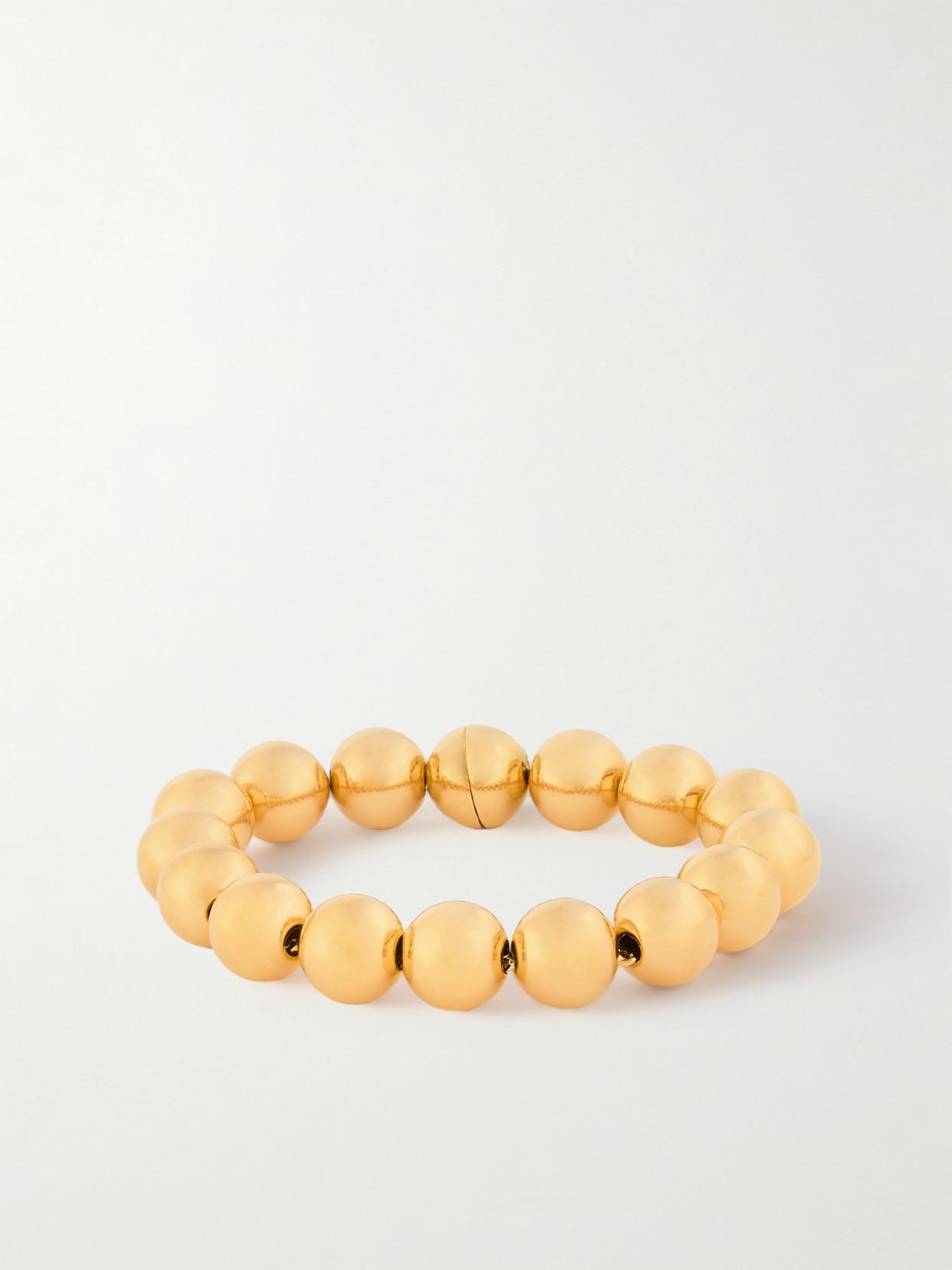 JIL SANDER Sphere Gold-Tone Bracelet | endource