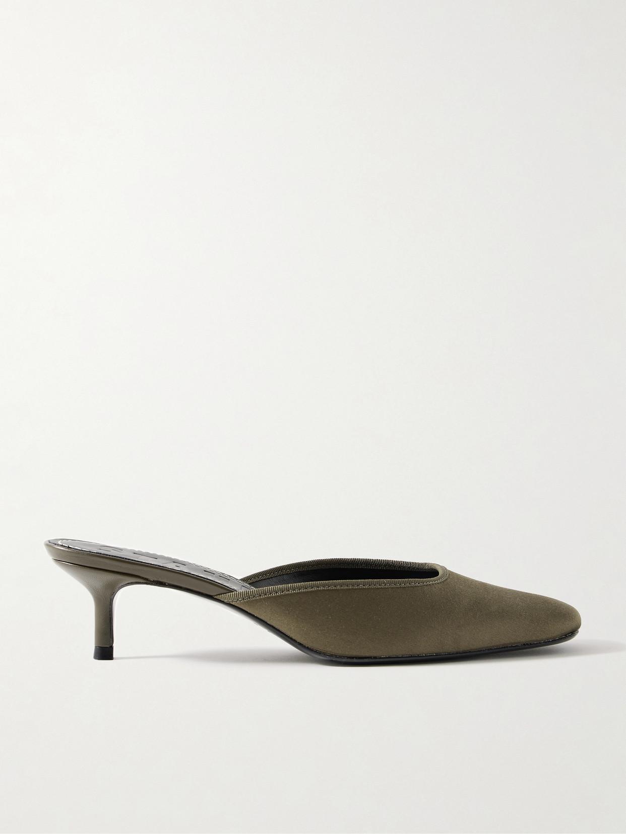 ASTAIRE MULE IN OLIVE GREEN SUEDE