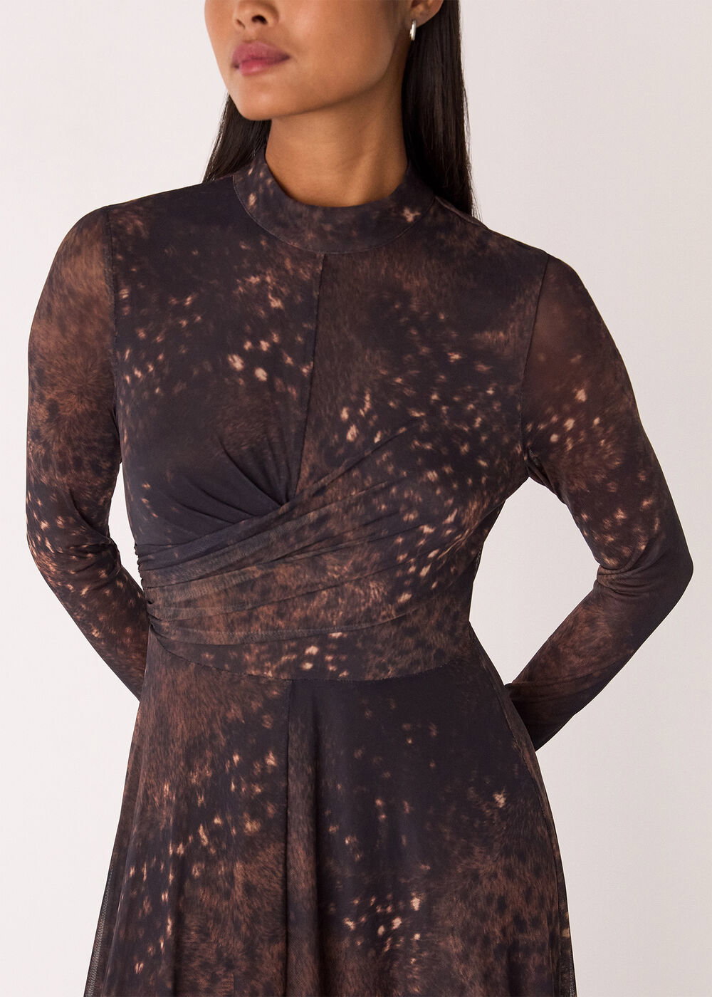 whistles mesh dress Whistles Abstract Marks Mesh Dress Navy/Multi Size 2