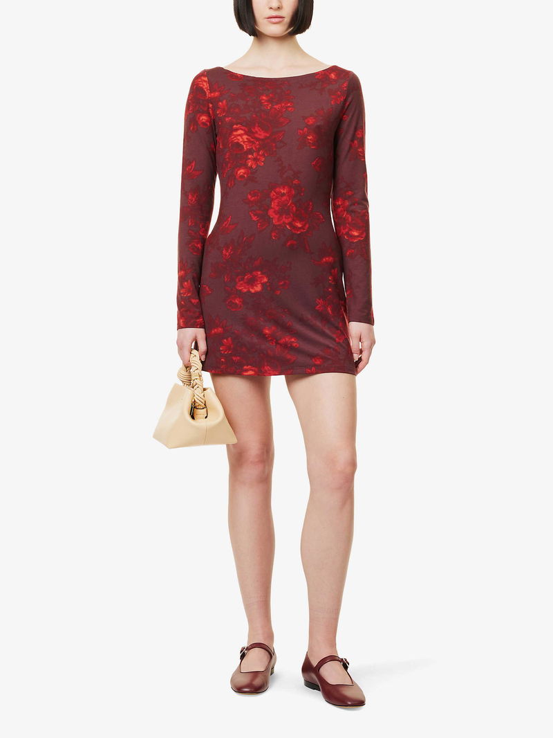 hush knitted dress Woven Dress with Knit Vest main image 0