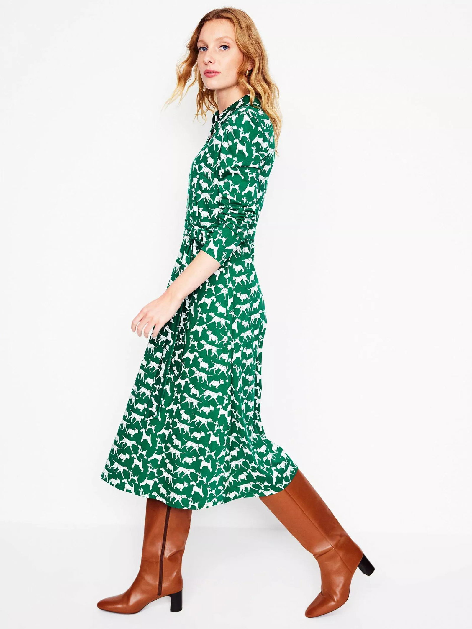 BODEN Imogen Dog Collared Jersey Dress | endource