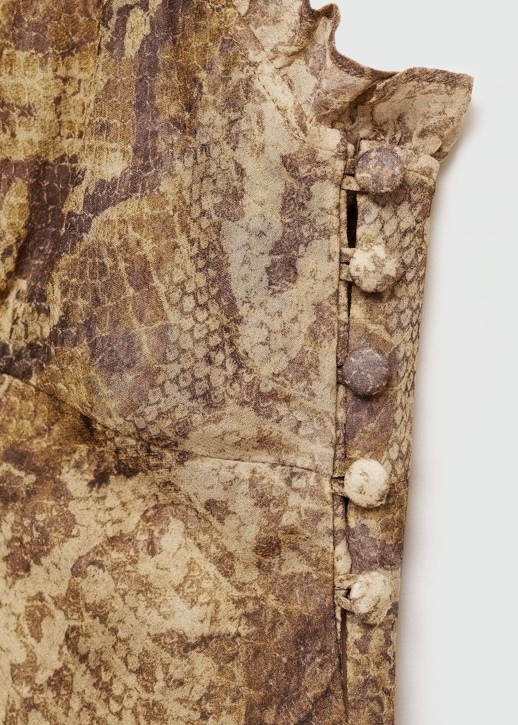 MANGO Snake Print Chiffon Dress | endource