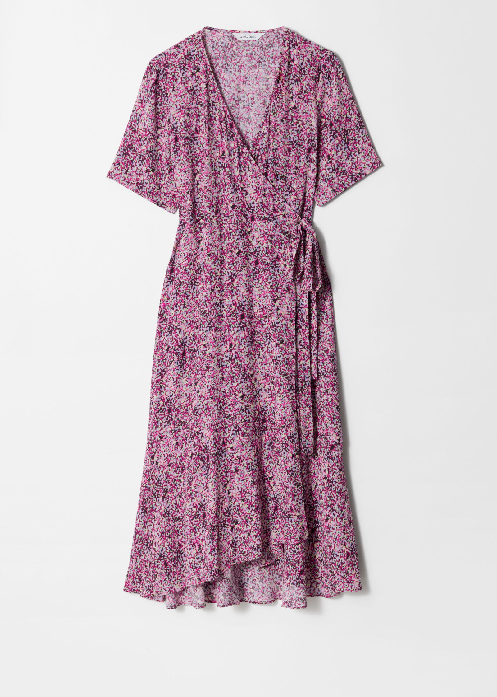 & OTHER STORIES Wrap Midi Dress in Pink Print | endource
