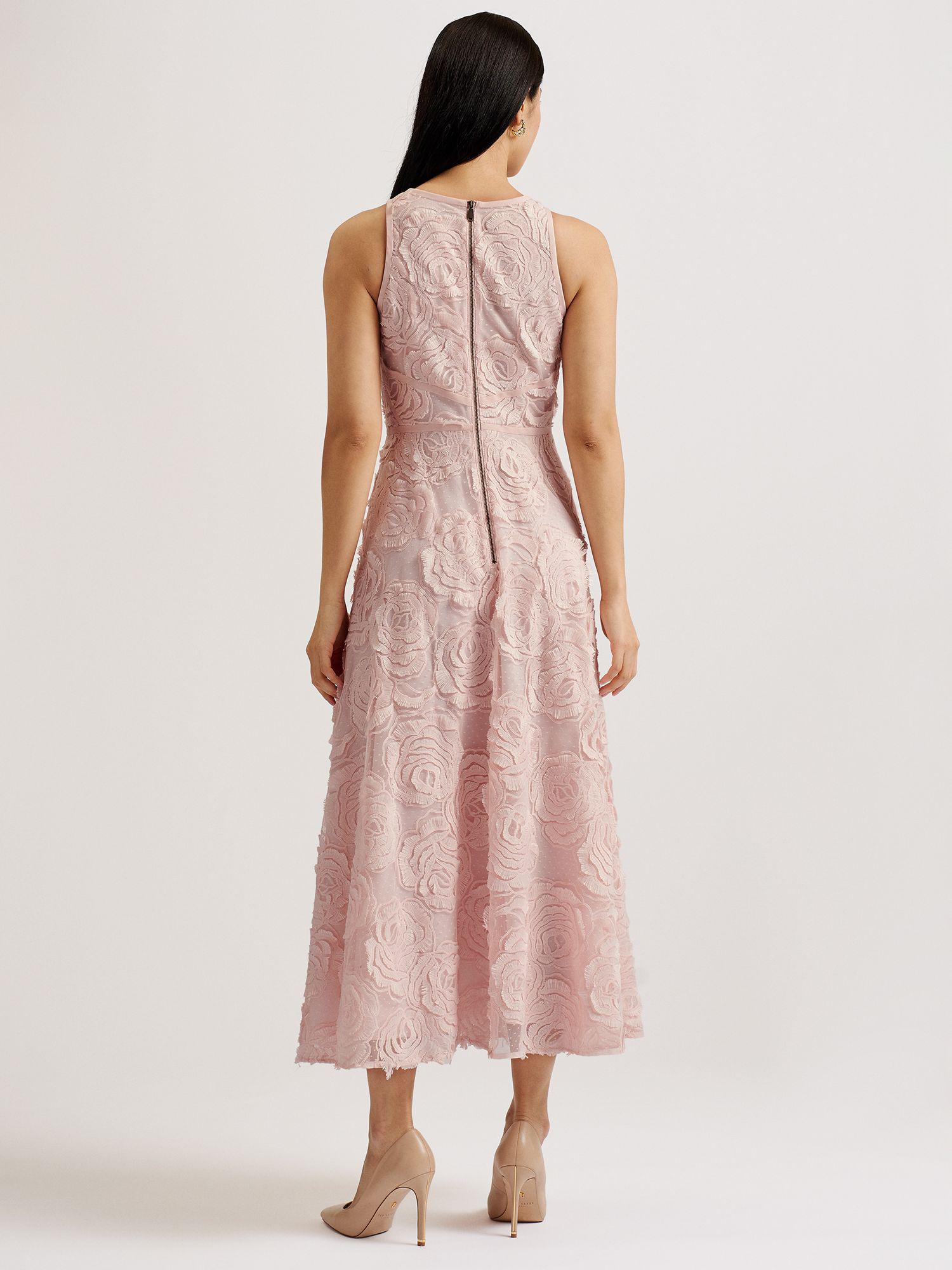 chinese dress ladies Ted Baker Womens Emmona Embroidered Skater Dress Fuchsia , Size: 4