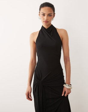 MANGO Halter Dress With Crossed Back | endource