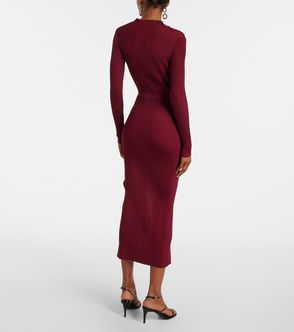 knee length dresses for ladies SELF-PORTRAIT PRINTED MESH RHINESTONE MIDI DRESS  TheLuxeLend