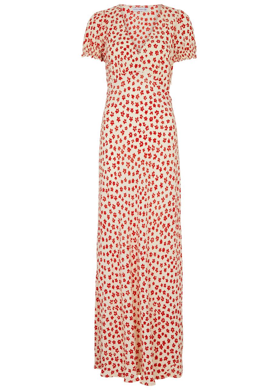 open lace back dress Bella Tiered Maxi Dress (Red White Polka Dot)  Holland Cooper 