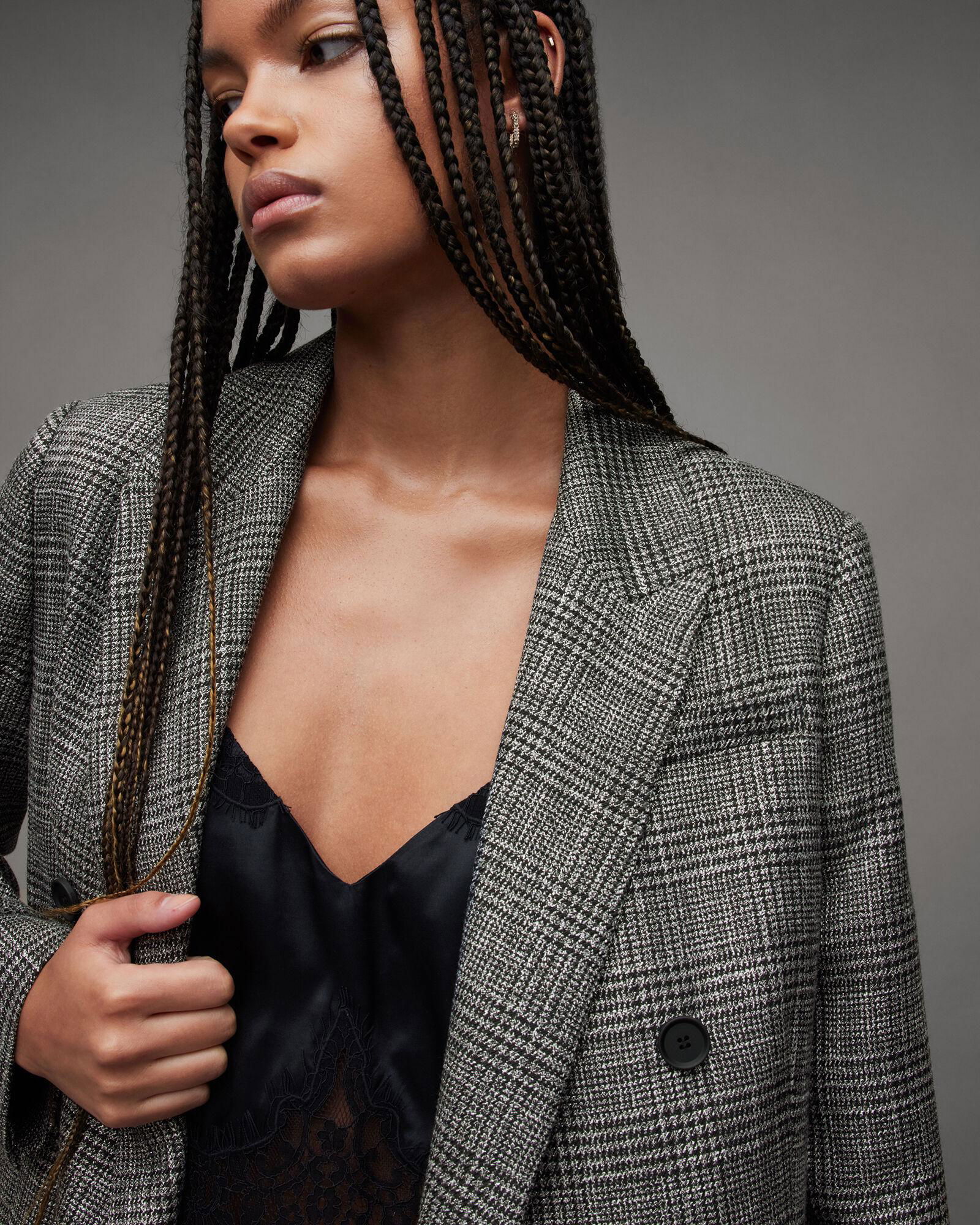 allsaints-astrid-checked-  display picture 1