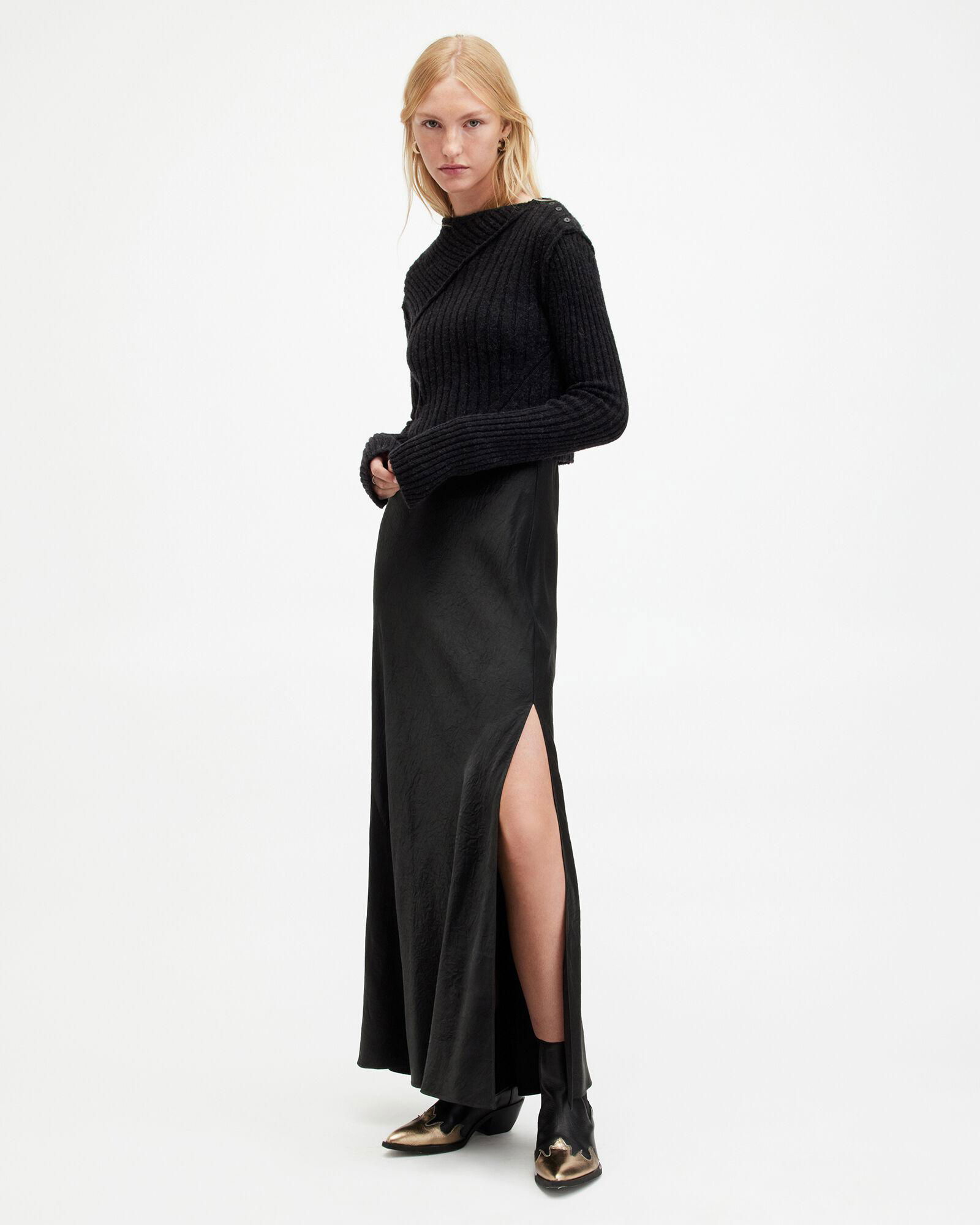 ALLSAINTS Amos 2-In-1 Satin Maxi Dress | endource