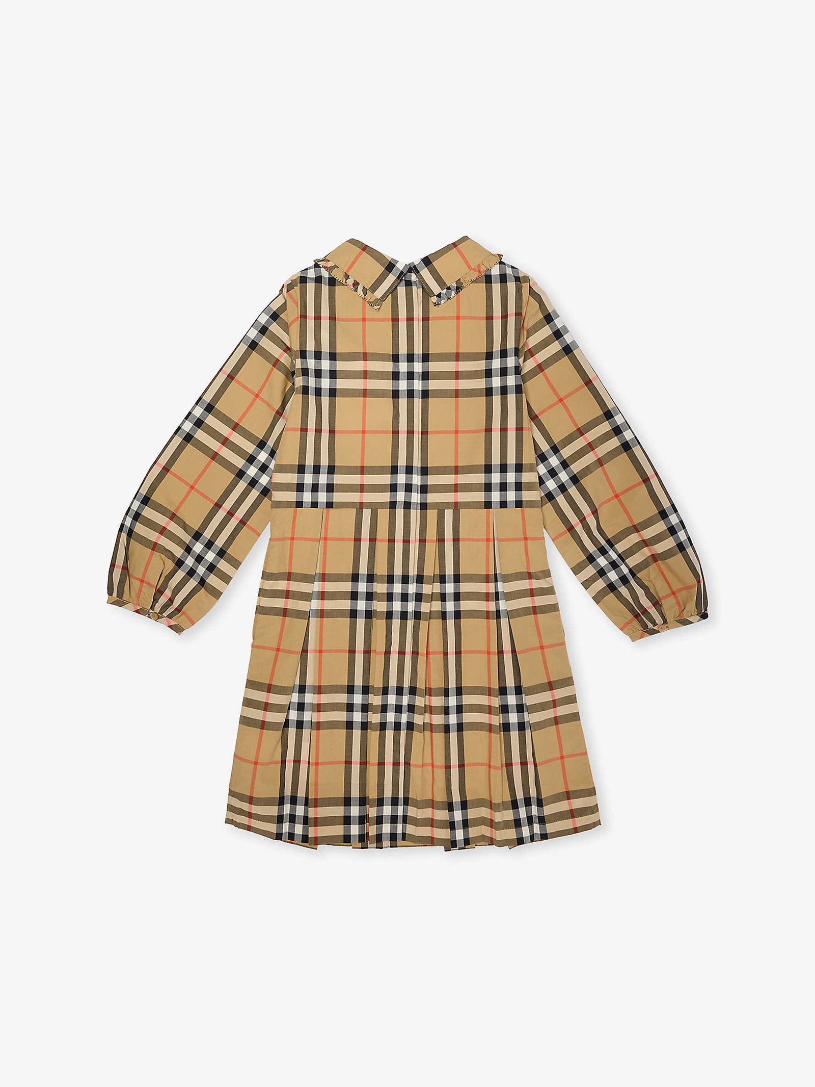 BURBERRY Check-Print Smocked Cotton-Poplin Dress 3-14 Years | endource