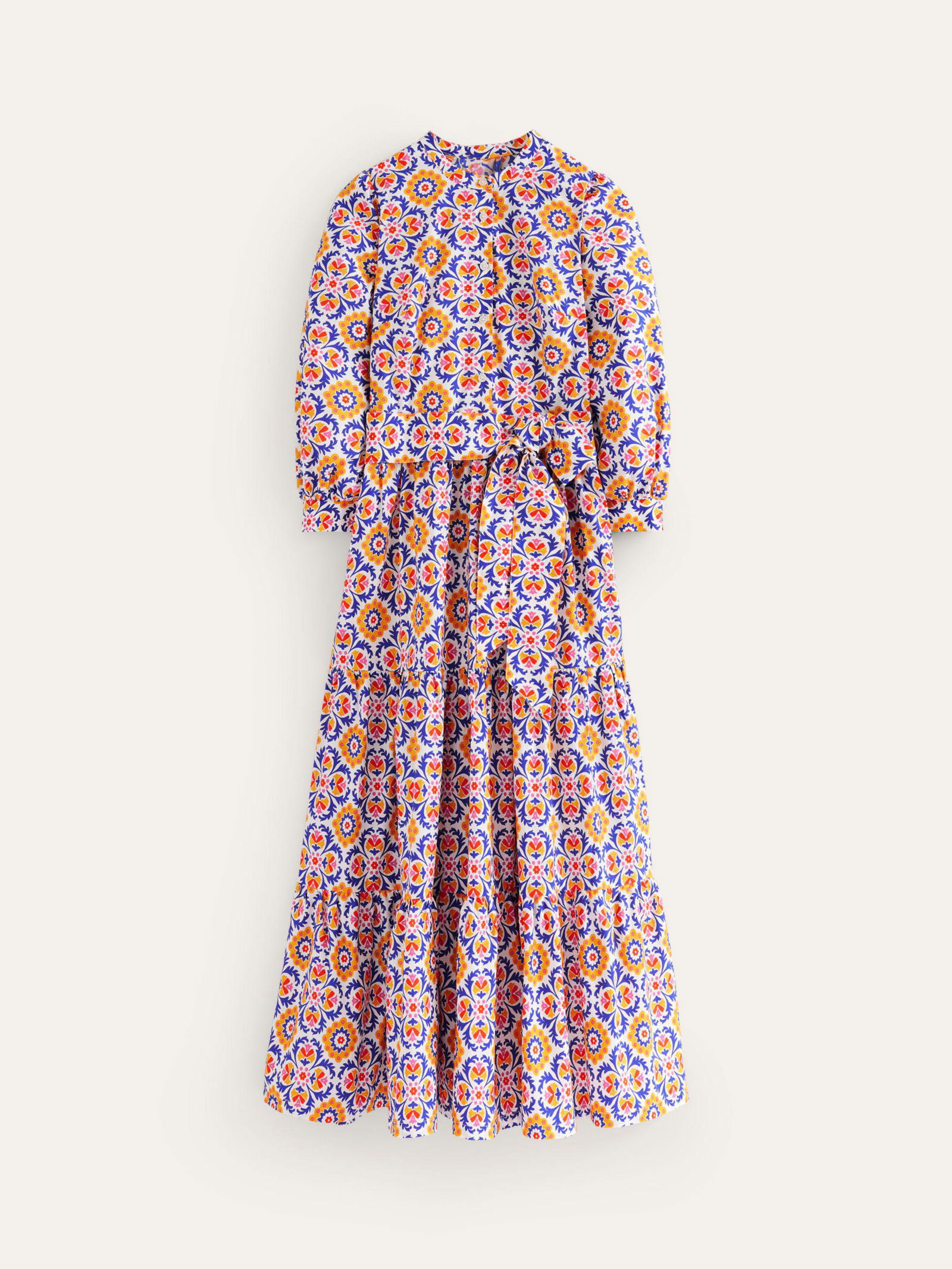 boden alba tiered cotton maxi dress Nordstrom Boden Alba Long Sleeve Tiered Cotton Maxi Dress Surf The Web Pineapple Wave at Nordstrom,