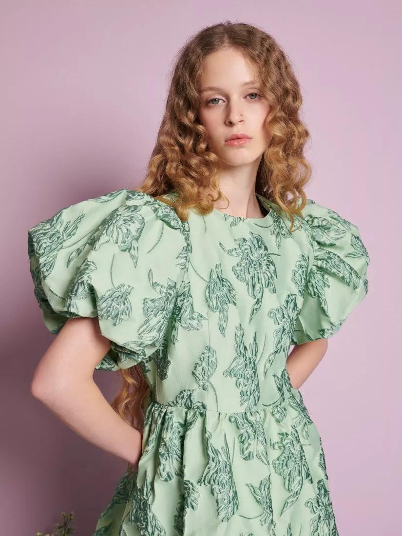 slim fit dress slacks Floral Notes Midi Dress main image 0