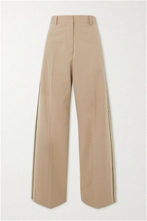 ADIDAS ORIGINALS French cotton-blend terry wide-leg pants