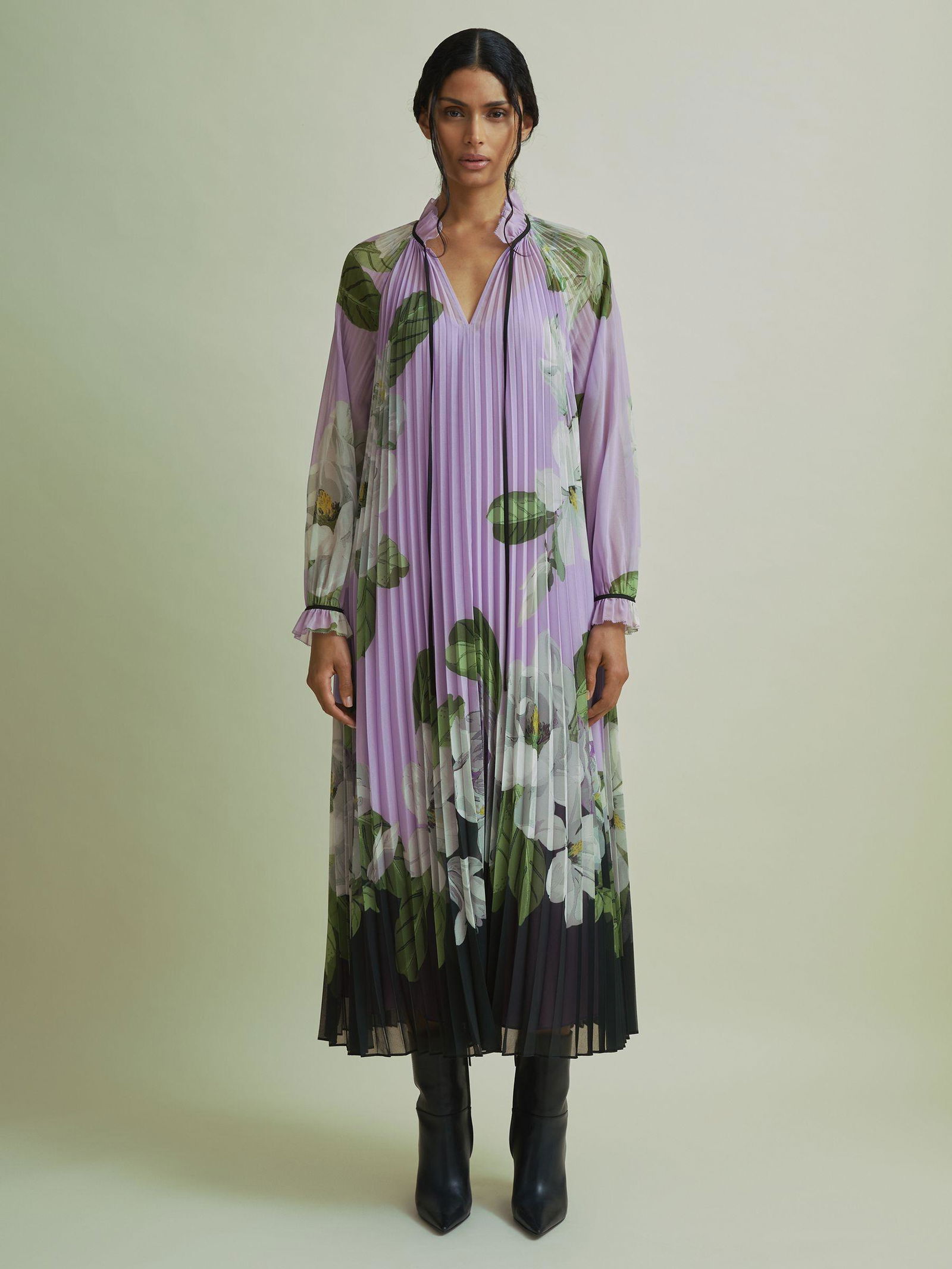 Amethyst Floret Long Tier Dress