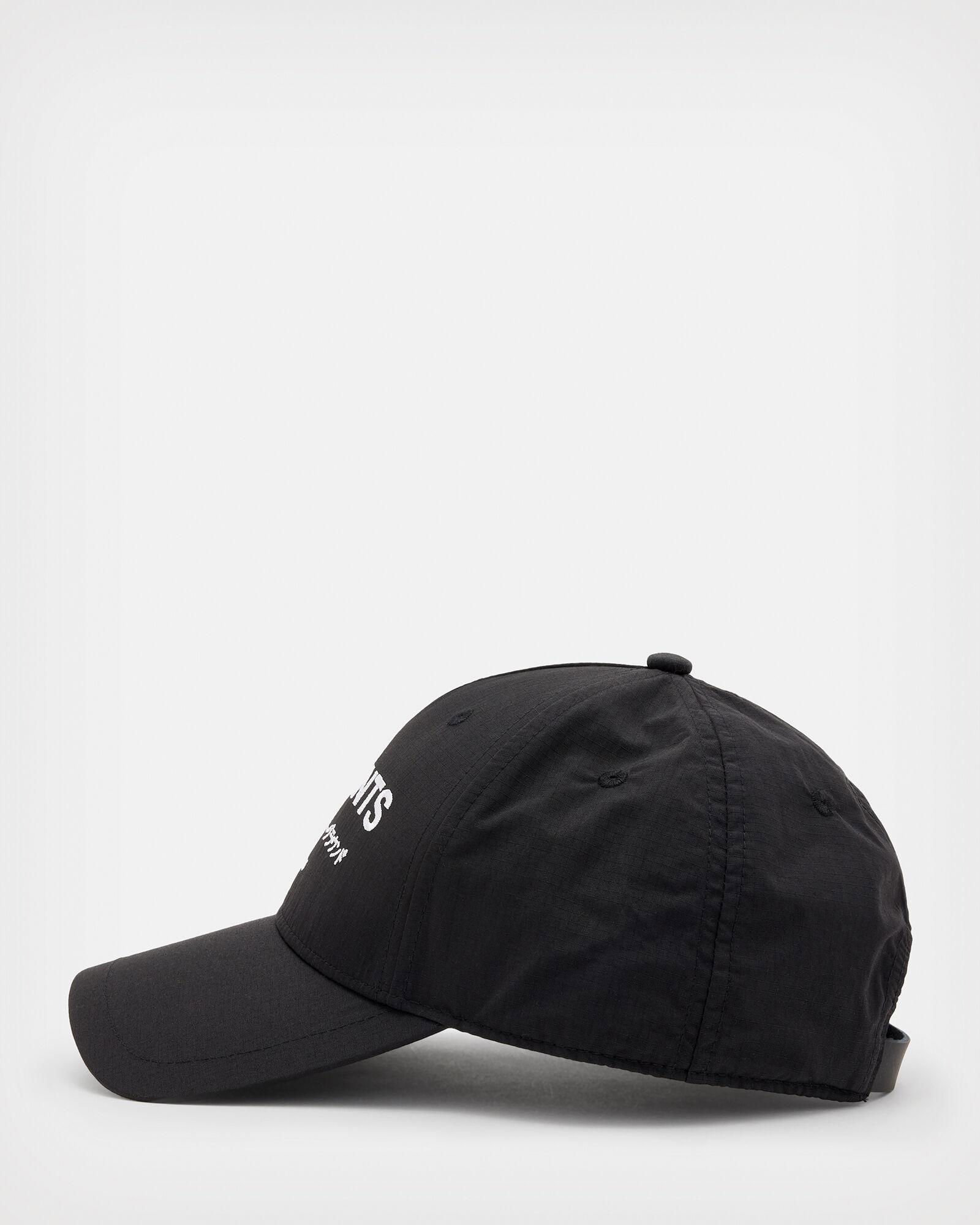 ALLSAINTS Underground Nylon Baseball Cap in BLACK/MATTE BLACK | Endource