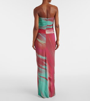 SIMKHAI Amarantha Off-Shoulder Draped Jersey Maxi Dress | endource