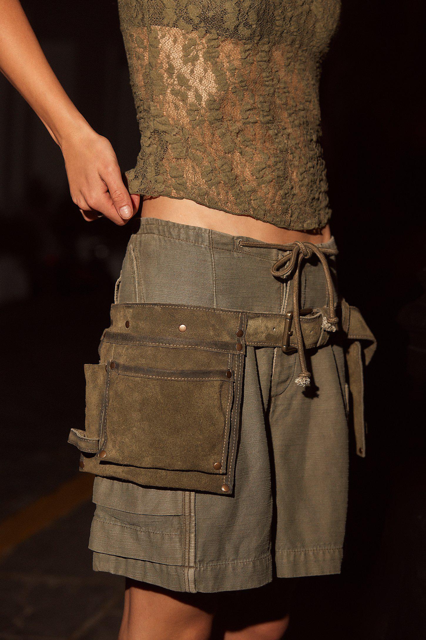 NWT Free People Crew Cargo Pocket Belt in Bitter Bark - Size M/L Free People Crew Cargo Pocket Belt in Green | Lyst main image 4