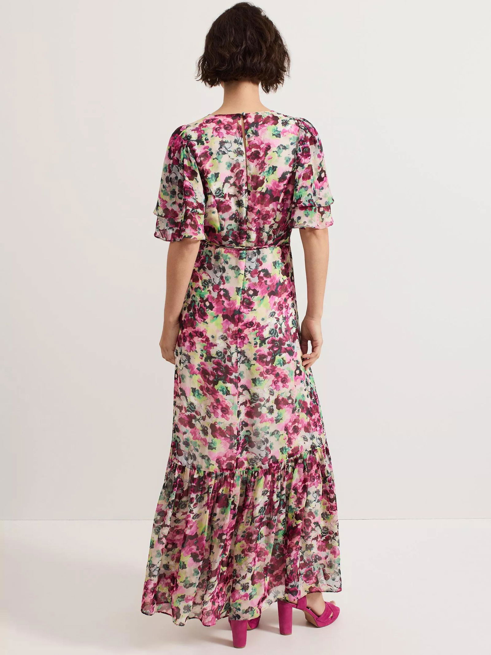 Phase Eight Pink Floral Maxi Dress Phase Eight Priya Beaded Maxi Dress,  Pale Pink