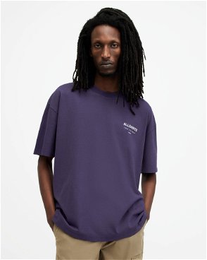T-shirts  Mens COS OVERSIZED-FIT T-SHIRT WASHED LILAC ~ Theatre