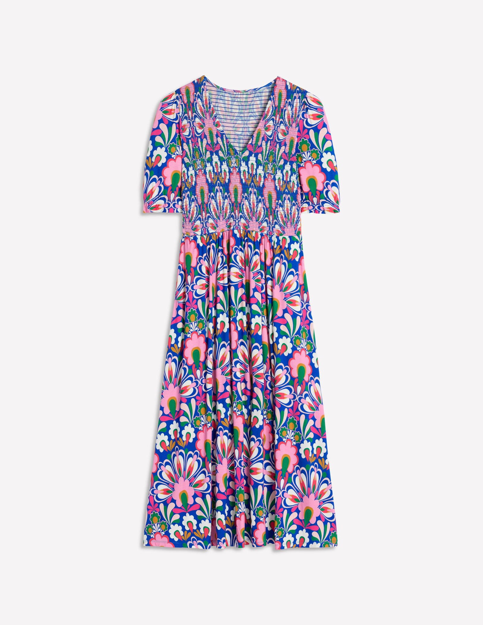bethany smocked jersey dress BODEN Bethany Smocked Jersey Dress