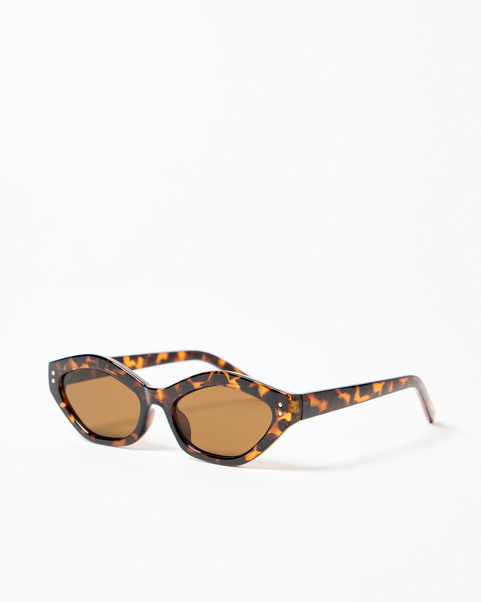 Oliver Bonas Faux Tortoiseshell Cat Eye Sunglasses In Brown Endource