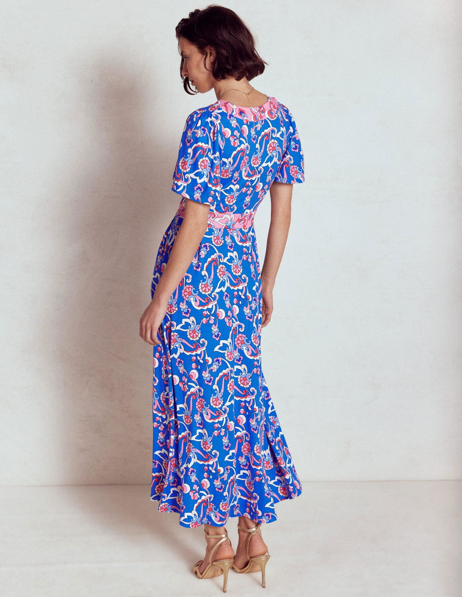 ellie flutter maxi tea dress BODEN Ellie Flutter Maxi Tea Dress