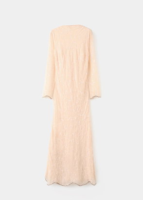 MANGO Sequin-Embroidered Design Dress | endource